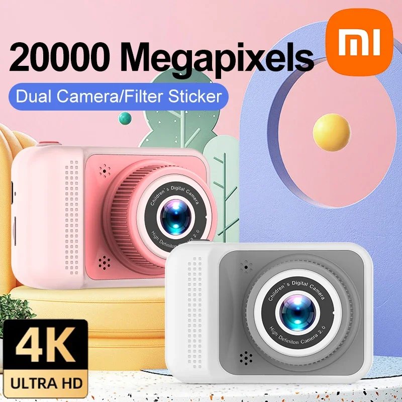 Xiaomi 4K Digital Camera 2000W Pixels Dual-camera Mini HD Eye Protection Screen1080P Built-in Game Shock Recording Kids Camera Xiaomi 4K Digital Camera 2000W Pixels Dual-camera Mini HD Eye Protection Screen1080P Built-in Game Shock Recording Kids Camera