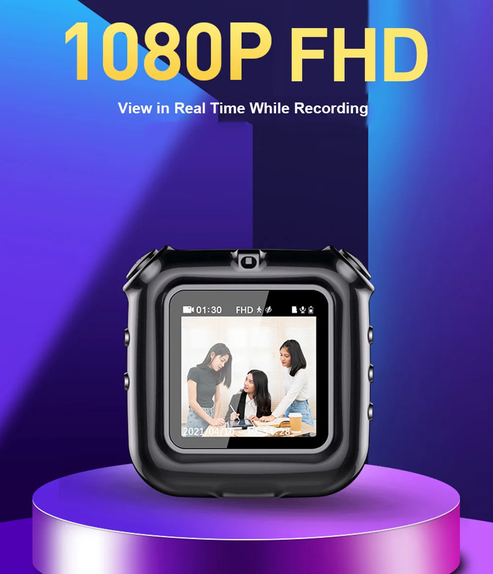 V9 Mini Clip Necklace Camera 1080P Portable Cam Dispaly Screen Audio Video Voice Photo Recorder Smart Loop Recording Camcorder V9 Mini Clip Necklace Camera 1080P Portable Cam Dispaly Screen Audio Video Voice Photo Recorder Smart Loop Recording Camcorder