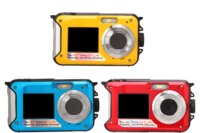 Full HD 2.7K 48MP 10ft Waterproof Underwater Digital Camera 16X Digital Zoom Front Rear Double Screens Waterproof Digital Camera