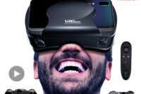 VRG Pro VR Glasses Virtual Reality Headset Devices Viar 3D Helmet Goggles Lenses Smart For Smartphone Cell Phone Game Mobile Set