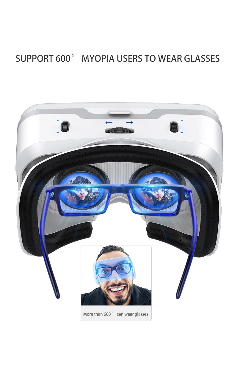 New VR Helmet 3D Glasses G04E 6th Generation Smartphone Smart Goggles Virtual Reality Headset Video Game Viar Binoculars