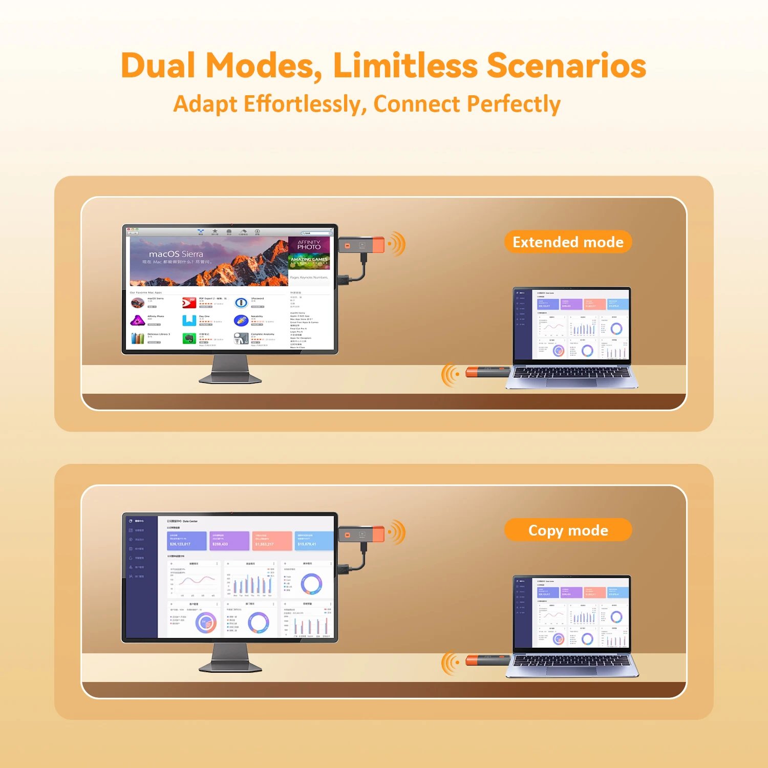 Wireless Transmitter & Receiver, 4K Decode Input 1080P@60Hz Output, Ultra-Low Latency  Plug & Play for Gaming, Home Theater - Image 5