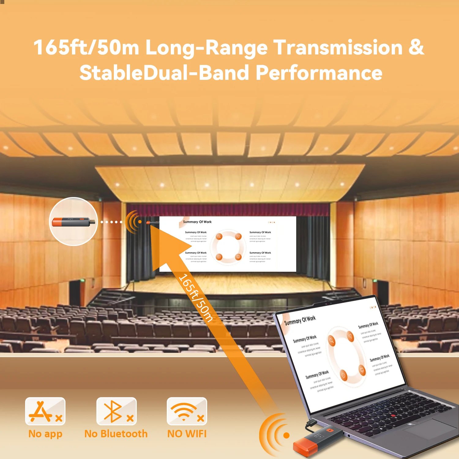 Wireless Transmitter & Receiver, 4K Decode Input 1080P@60Hz Output, Ultra-Low Latency  Plug & Play for Gaming, Home Theater - Image 4