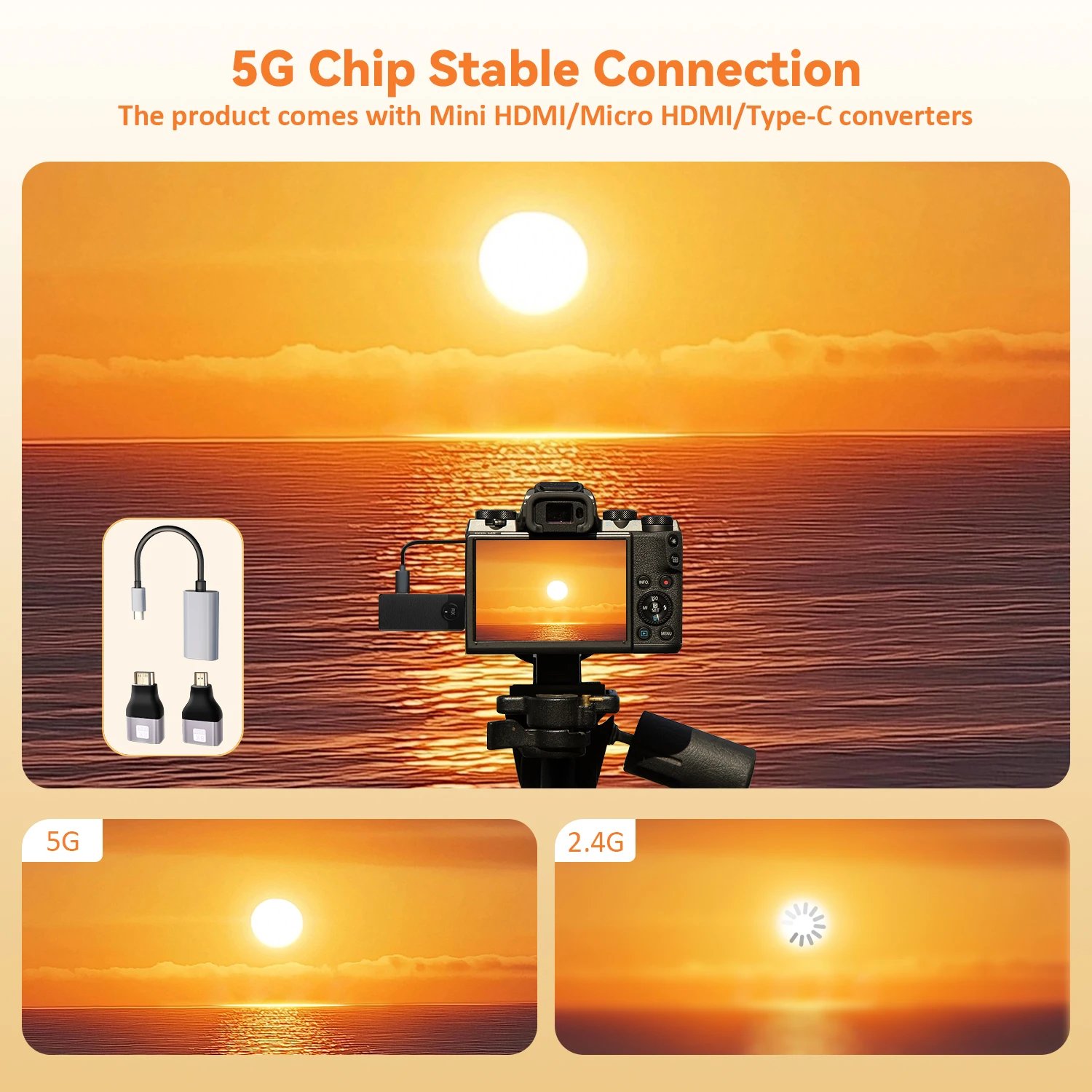 1080P 50M Wireless Video Audio Transmitter Receiver Extender Display Adapter Dongle For TV Box Monitor Projector PC - Image 6