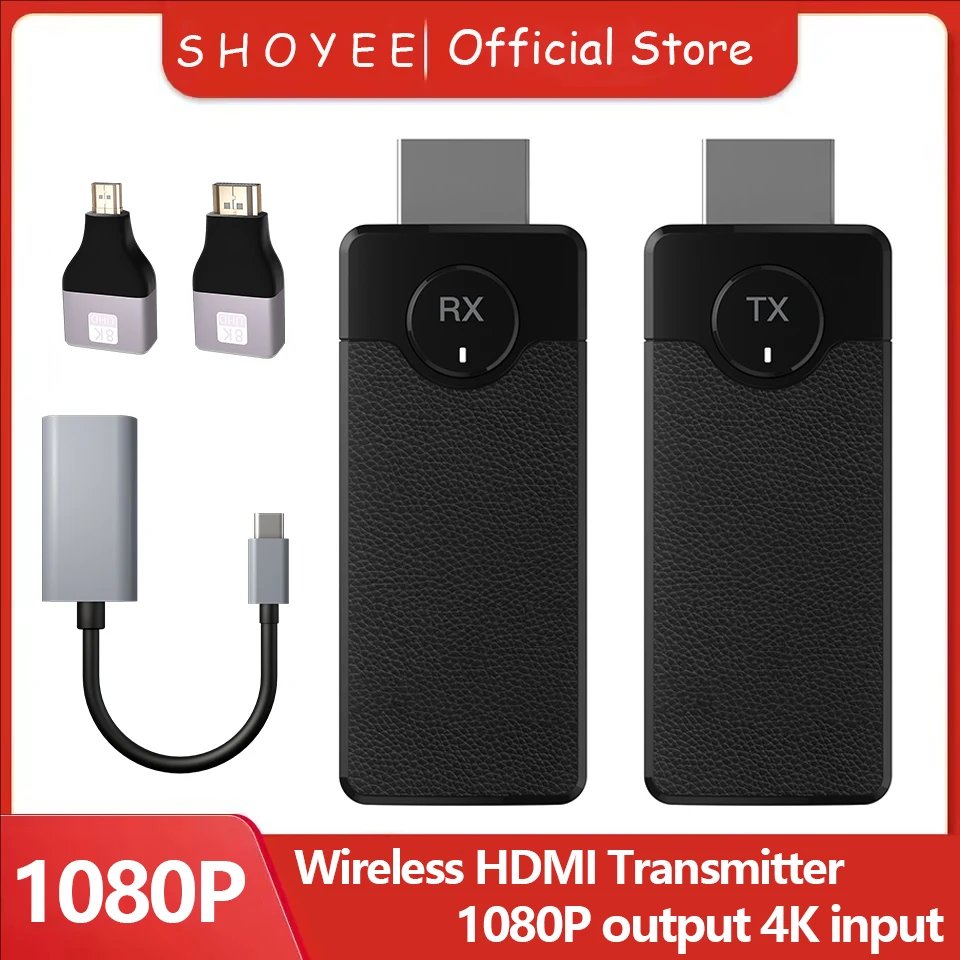 1080P 50M Wireless Video Audio Transmitter Receiver Extender Display Adapter Dongle For TV Box Monitor Projector PC