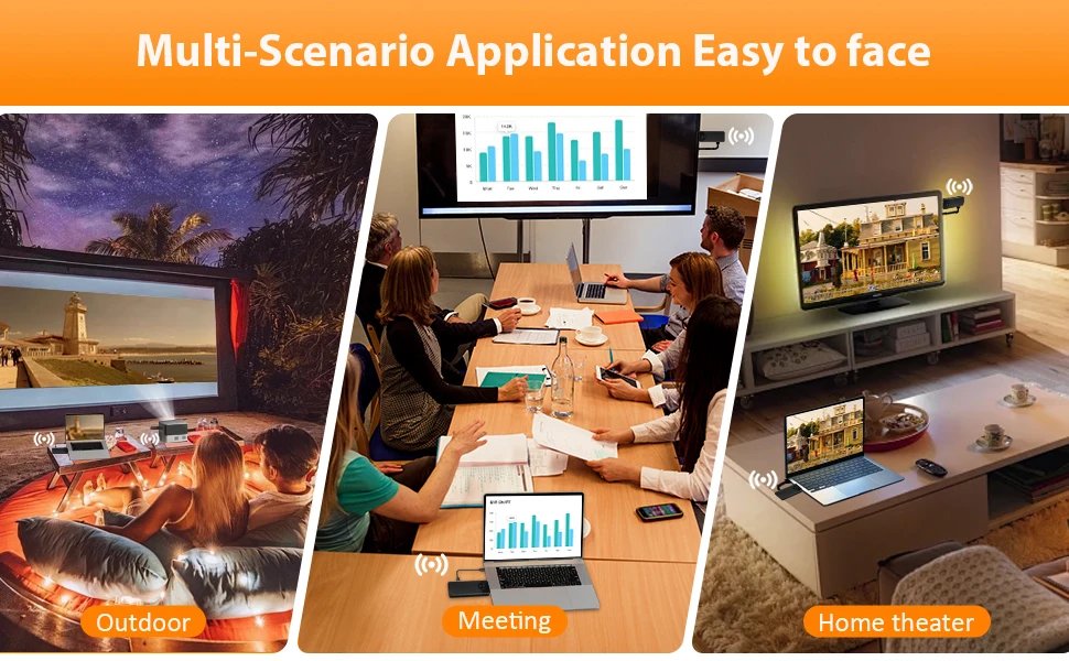 1080P 50M Wireless Video Audio Transmitter Receiver Extender Display Adapter Dongle For TV Box Monitor Projector PC 1080P 50M Wireless Video Audio Transmitter Receiver Extender Display Adapter Dongle For TV Box Monitor Projector PC