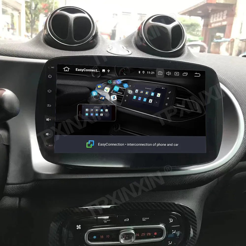 Car Radio Coche With Bluetooth Stereo Receiver Automotive Android For Mercedes-Benz Smart GPS Navigation Screen IPS Head Unit