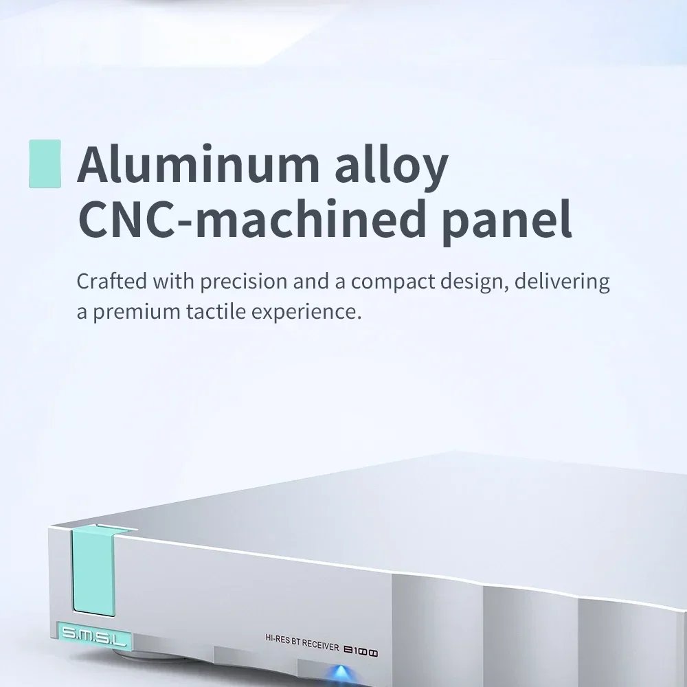 SMSL B100 Digital Audio Bluetooth Music Decoder Receiver AK4493S Chip Bluetooth 5.1 DAC 24bit 192kHz Supports LDAC APTX SBC AAC SMSL B100 Digital Audio Bluetooth Music Decoder Receiver AK4493S Chip Bluetooth 5.1 DAC 24bit 192kHz Supports LDAC APTX SBC AAC