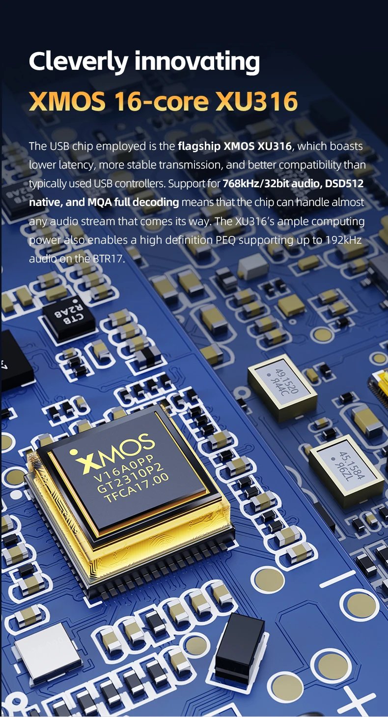 FiiO BTR17 Headphone Amp Bluetooth 5.4 Receiver with LDAC/aptX Lossless support,  Hi-Res Portable DAC 768K/32Bit DSD512