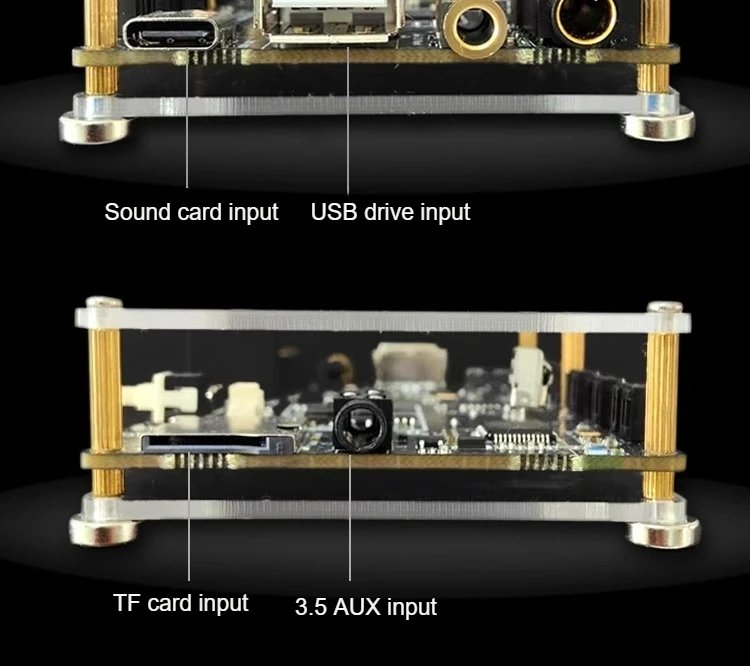 QCC5181+CS43198*2 Bluetooth 5.4 Receiver Decoding Optical, FM, USB Disk ,TF,usb Sound Card Input APTX-AD  LDAC