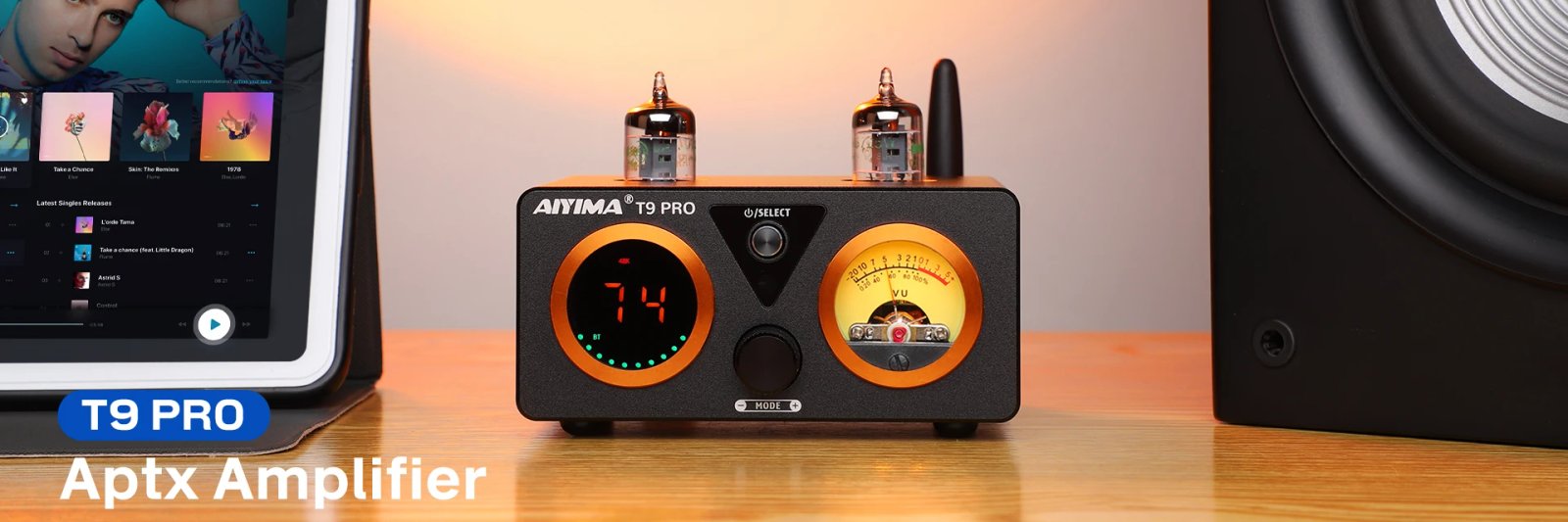 AIYIMA Audio T9 Bluetooth 5.0 Vacuum Tube Amplifier USB DAC Stereo Receiver COAX/OPT HiFi Home Audio Digital Amp w/VU Meter 100W AIYIMA Audio T9 Bluetooth 5.0 Vacuum Tube Amplifier USB DAC Stereo Receiver COAX/OPT HiFi Home Audio Digital Amp w/VU Meter 100W