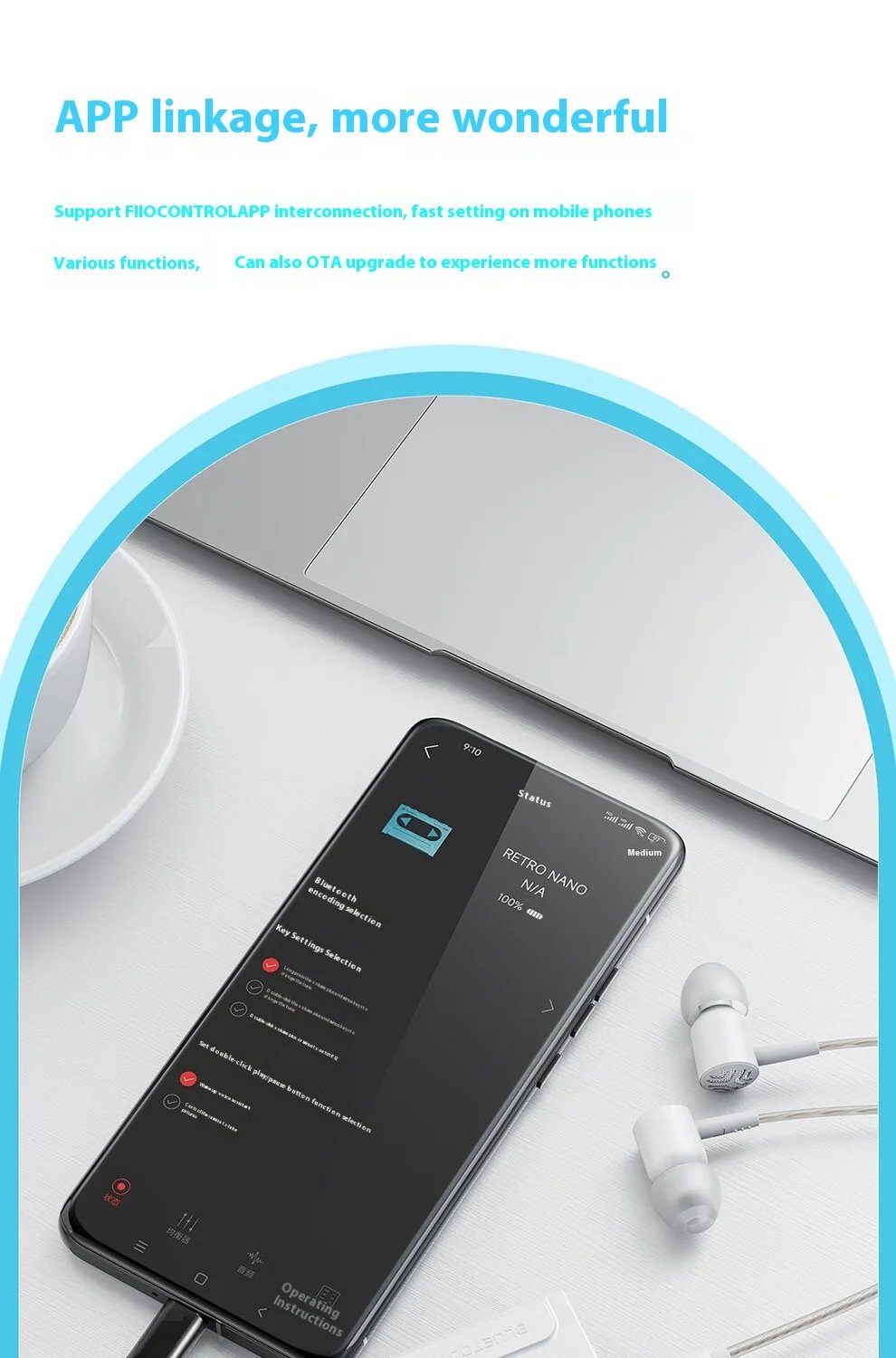 Fiio Snowsky Retro Nano Lossless Bluetooth Audio Receiver Headset Amplifier Adapter Portable HiFi Audio Receiving Decoder Custom Fiio Snowsky Retro Nano Lossless Bluetooth Audio Receiver Headset Amplifier Adapter Portable HiFi Audio Receiving Decoder Custom