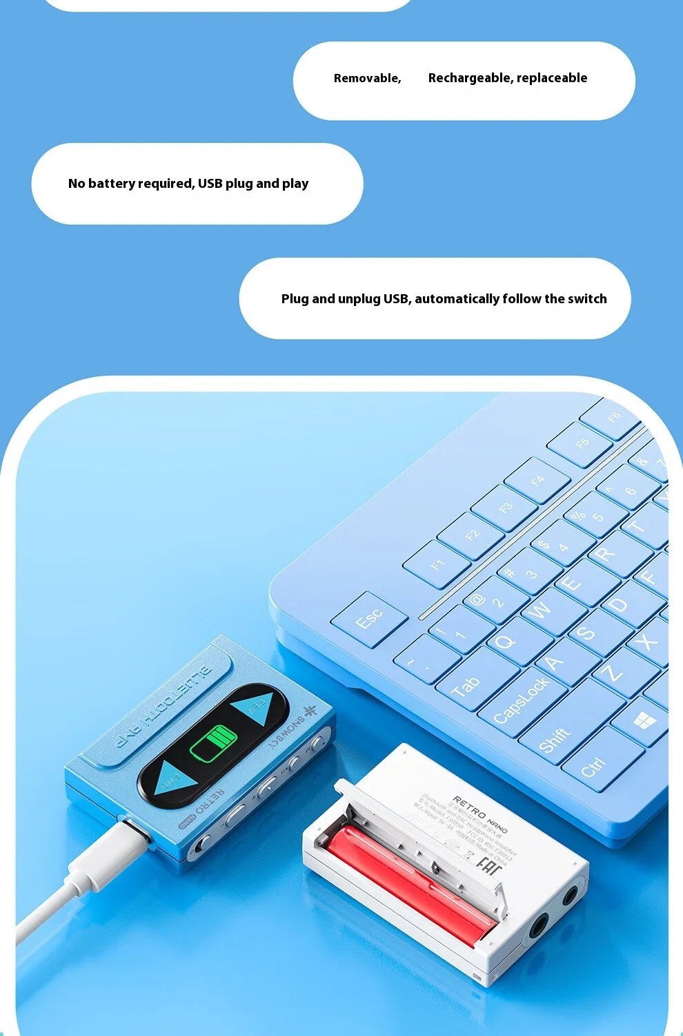 Fiio Snowsky Retro Nano Lossless Bluetooth Audio Receiver Headset Amplifier Adapter Portable HiFi Audio Receiving Decoder Custom Fiio Snowsky Retro Nano Lossless Bluetooth Audio Receiver Headset Amplifier Adapter Portable HiFi Audio Receiving Decoder Custom