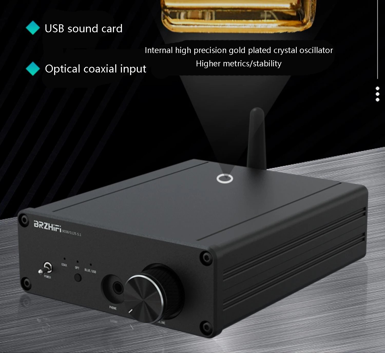 Lossless Bluetooth Audio Decoder QCC3084 Bluetooth 5.4 ES9038Q2M DAC HIFI Decoder Support APTX-HD HD Format Bluetooth Receiver