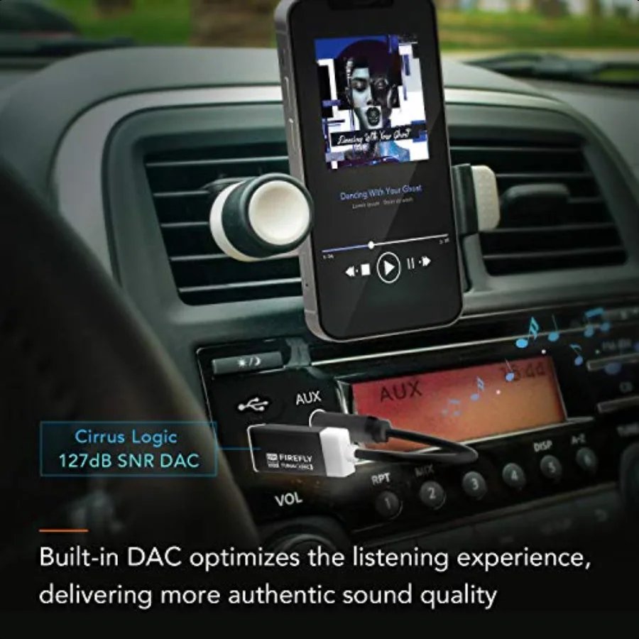 Firefly LDAC Bluetooth Receiver: High Resolution Wirel o Bluetooth 5.0 Adapter with ophile USB DAC 3.5mm AUX for Car Home Stere Firefly LDAC Bluetooth Receiver: High Resolution Wirel o Bluetooth 5.0 Adapter with ophile USB DAC 3.5mm AUX for Car Home Stere