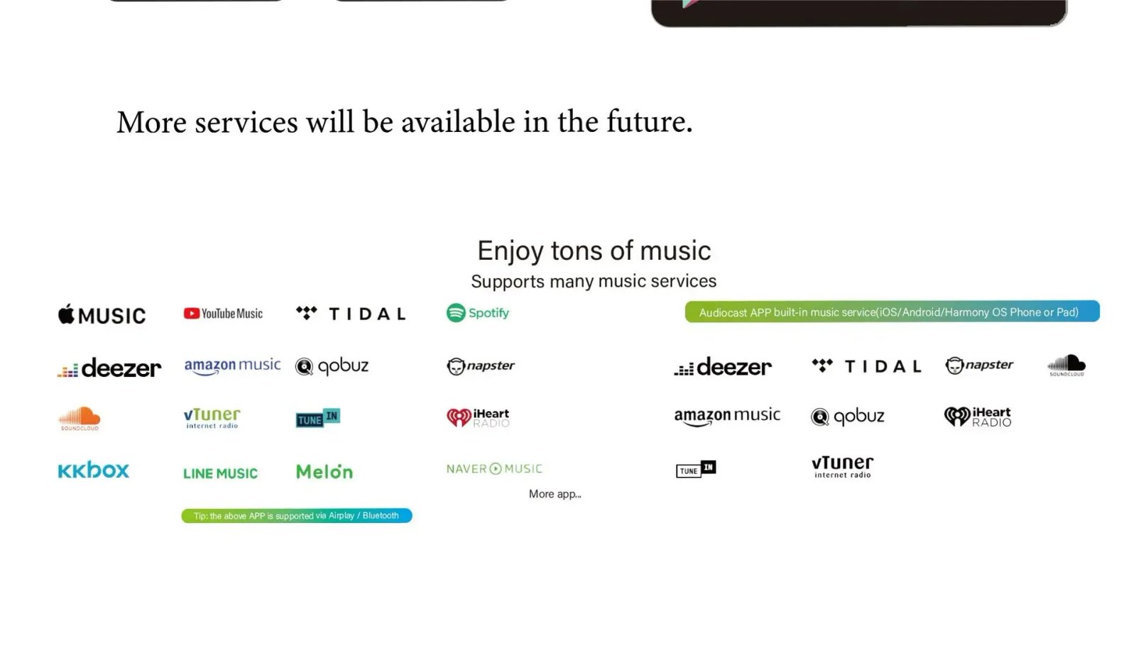 IEAST Audiocast AMP50 Airplay Wireless WiFi Bluetooth 5 Amplifier Audio Receiver, amp80 Same Model, Lossless Multi-Room DLNA, UP