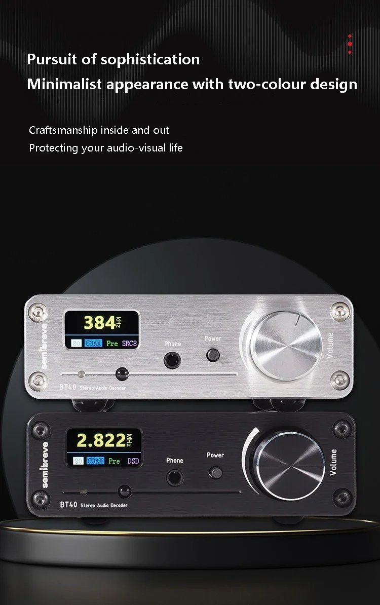 Bluetooth Audio Decoder ES9038Q2M DAC QCC5125 Bluetooth 5.1 Audio Receiver HD Display SRC Upsampling Support IR Remote Control Bluetooth Audio Decoder ES9038Q2M DAC QCC5125 Bluetooth 5.1 Audio Receiver HD Display SRC Upsampling Support IR Remote Control