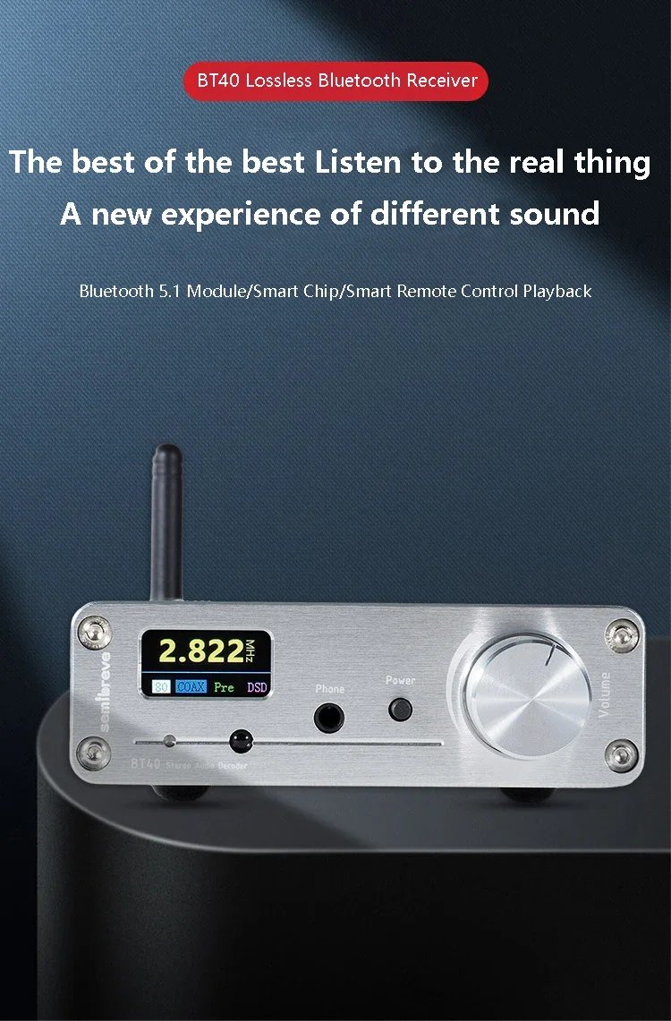 Bluetooth Audio Decoder ES9038Q2M DAC QCC5125 Bluetooth 5.1 Audio Receiver HD Display SRC Upsampling Support IR Remote Control Bluetooth Audio Decoder ES9038Q2M DAC QCC5125 Bluetooth 5.1 Audio Receiver HD Display SRC Upsampling Support IR Remote Control