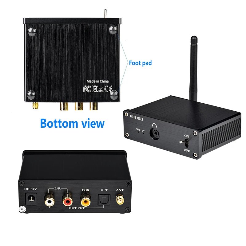 HiFi Lossless Bluetooth Audio Reciever Converter Adapter 5.0 LDAC Aptx HD CSR8675 ES9018K2M Decoding Coaxial Optical RCA 3.5mm - Image 5