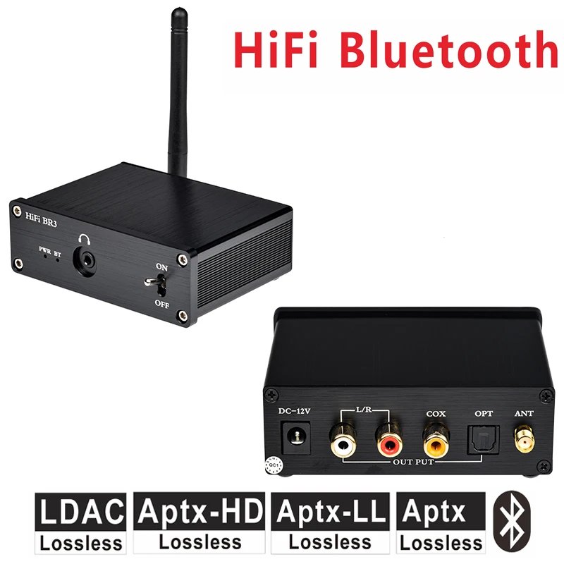 HiFi Lossless Bluetooth Audio Reciever Converter Adapter 5.0 LDAC Aptx HD CSR8675 ES9018K2M Decoding Coaxial Optical RCA 3.5mm HiFi Lossless Bluetooth Audio Reciever Converter Adapter 5.0 LDAC Aptx HD CSR8675 ES9018K2M Decoding Coaxial Optical RCA 3.5mm
