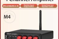Douk Audio M4 Mini 2/4 Channel Bluetooth 5.0 Digital Amplifier Stereo Audio Receiver Desktop Audio Amp USB Music Player 50W*4