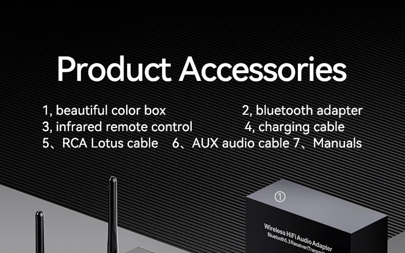 Multi-function Bluetooth 5.3 Audio Adapter RGB Wireless Transmitter Receiver DAC IR Control 6.5MM Mic Concert Level For Karaoke