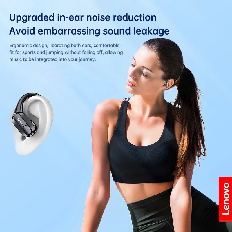 Original Lenovo XT80 Sports Wireless Earphones with Mics, LED Power Display,Hifi Stereo Sound Bluetooth 5.3 TWS Headphones - Image 5
