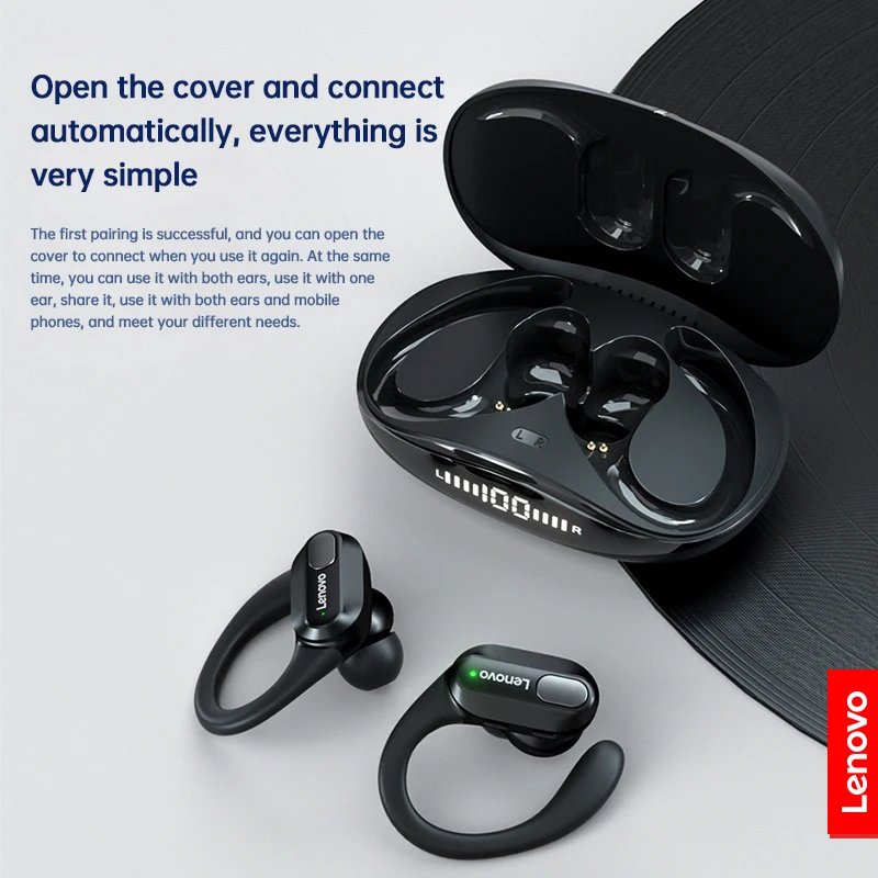 Original Lenovo XT80 Sports Wireless Earphones with Mics, LED Power Display,Hifi Stereo Sound Bluetooth 5.3 TWS Headphones - Image 4