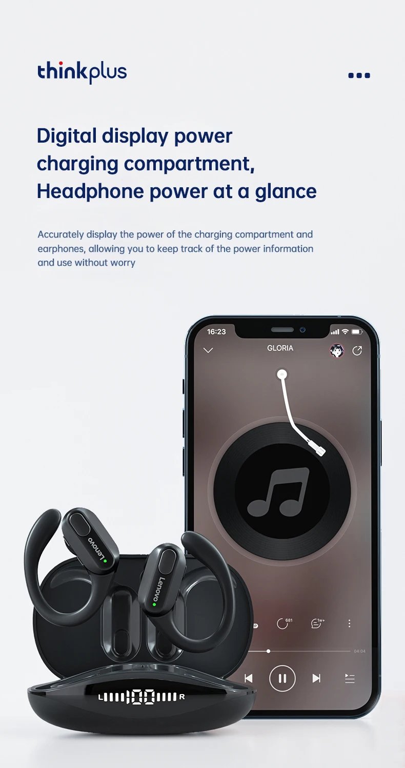 Original Lenovo XT80 Sports Wireless Earphones with Mics, LED Power Display,Hifi Stereo Sound Bluetooth 5.3 TWS HeadphHeadphones Original Lenovo XT80 Sports Wireless Earphones with Mics, LED Power Display,Hifi Stereo Sound Bluetooth 5.3 TWS HeadphHeadphones