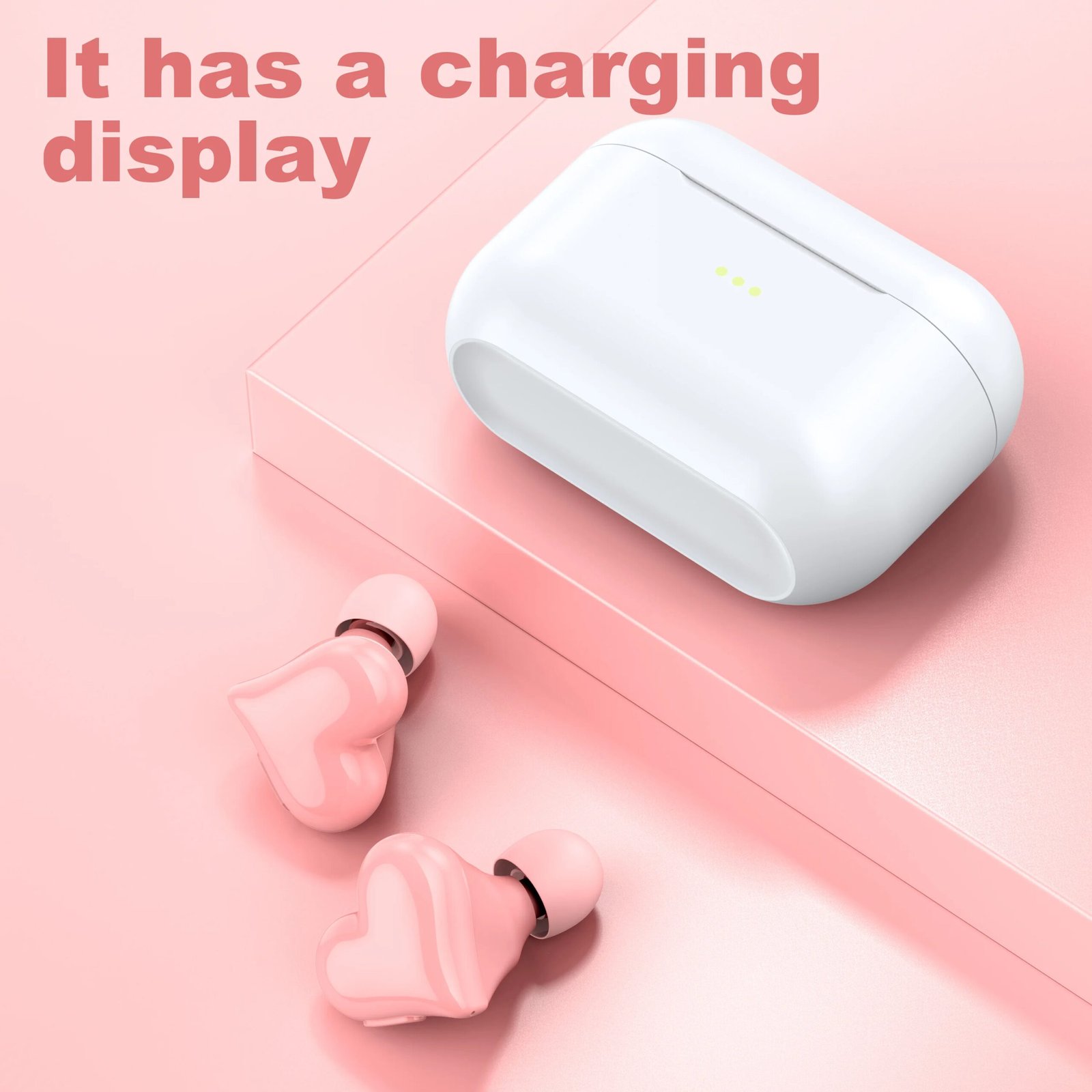 Heart shaped heart in ear Bluetooth earphones with wireless noise reduction, couple earphones as a gift for girls Heart shaped heart in ear Bluetooth earphones with wireless noise reduction, couple earphones as a gift for girls