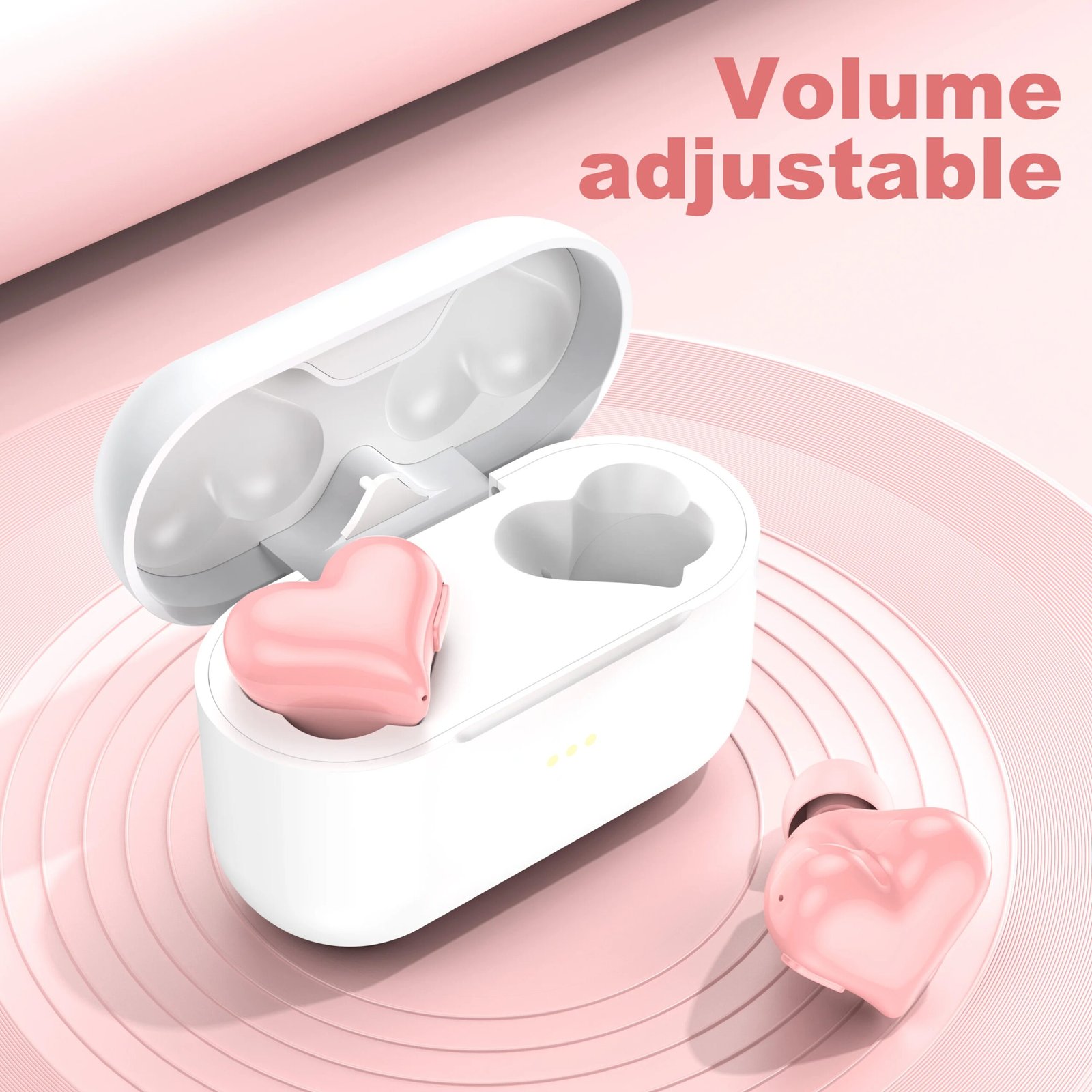 Heart shaped heart in ear Bluetooth earphones with wireless noise reduction, couple earphones as a gift for girls Heart shaped heart in ear Bluetooth earphones with wireless noise reduction, couple earphones as a gift for girls