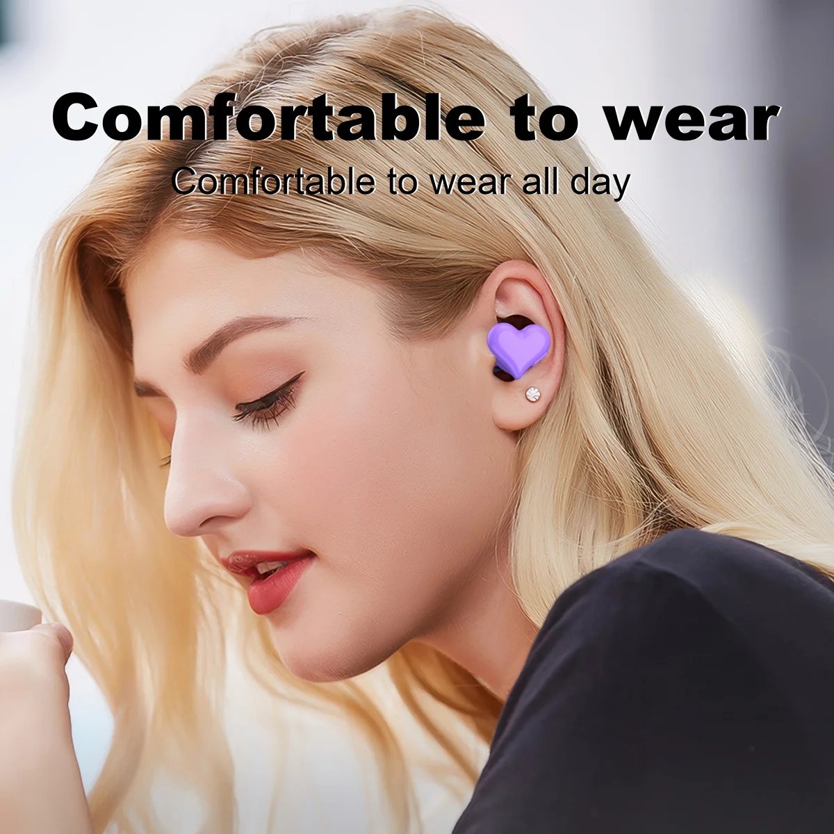 Heart shaped heart in ear Bluetooth earphones with wireless noise reduction, couple earphones as a gift for girls Heart shaped heart in ear Bluetooth earphones with wireless noise reduction, couple earphones as a gift for girls