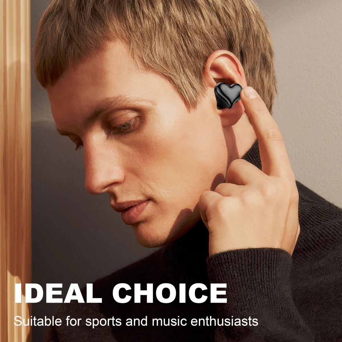 Heart shaped heart in ear Bluetooth earphones with wireless noise reduction, couple earphones as a gift for girls Heart shaped heart in ear Bluetooth earphones with wireless noise reduction, couple earphones as a gift for girls