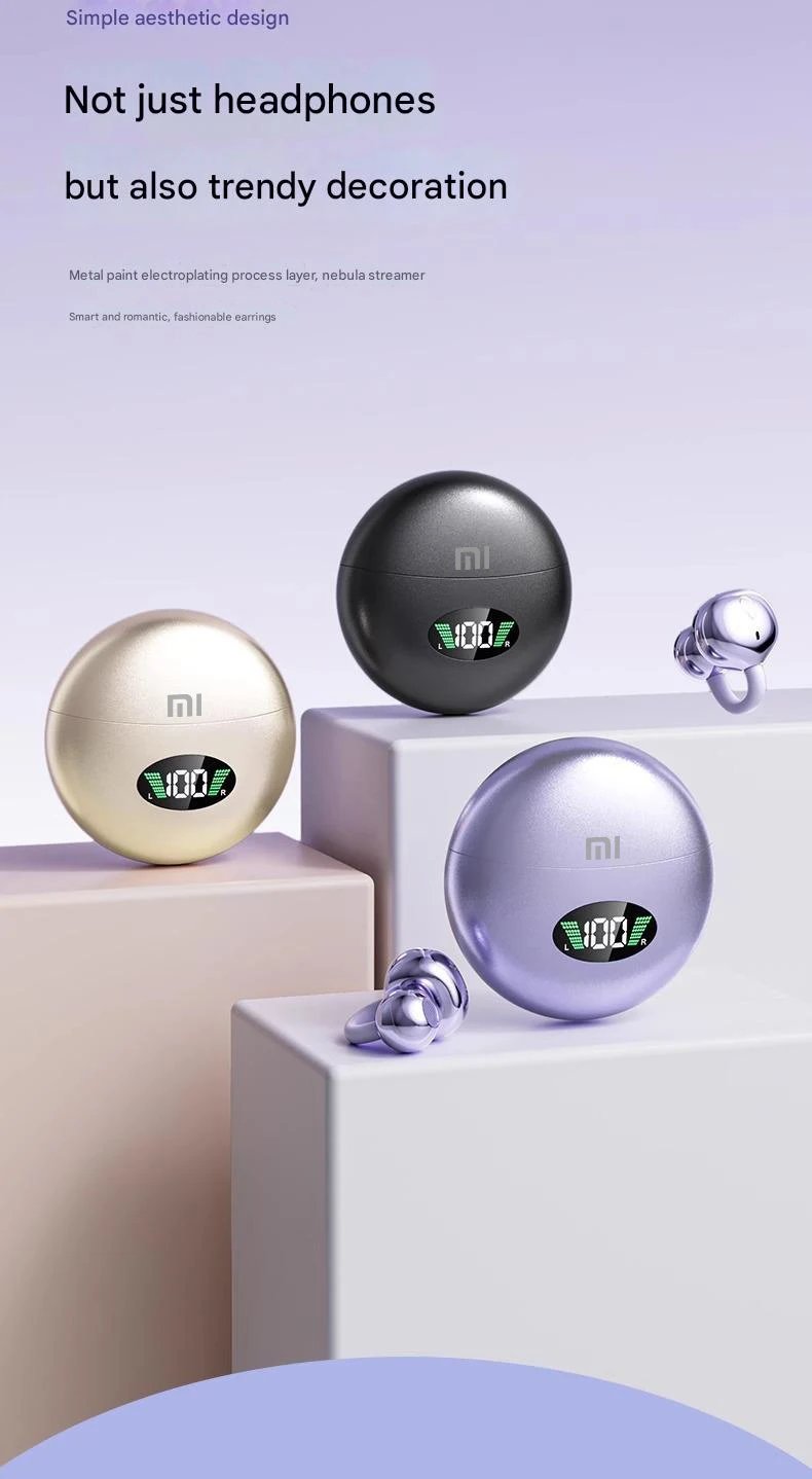 Original Xiaomi Open Ear Clip Earbuds ENC Wireless Bluetooth5.4 Headphone Noise Cancelling Earphone Q88 With Mic For Android iOS Original Xiaomi Open Ear Clip Earbuds ENC Wireless Bluetooth5.4 Headphone Noise Cancelling Earphone Q88 With Mic For Android iOS