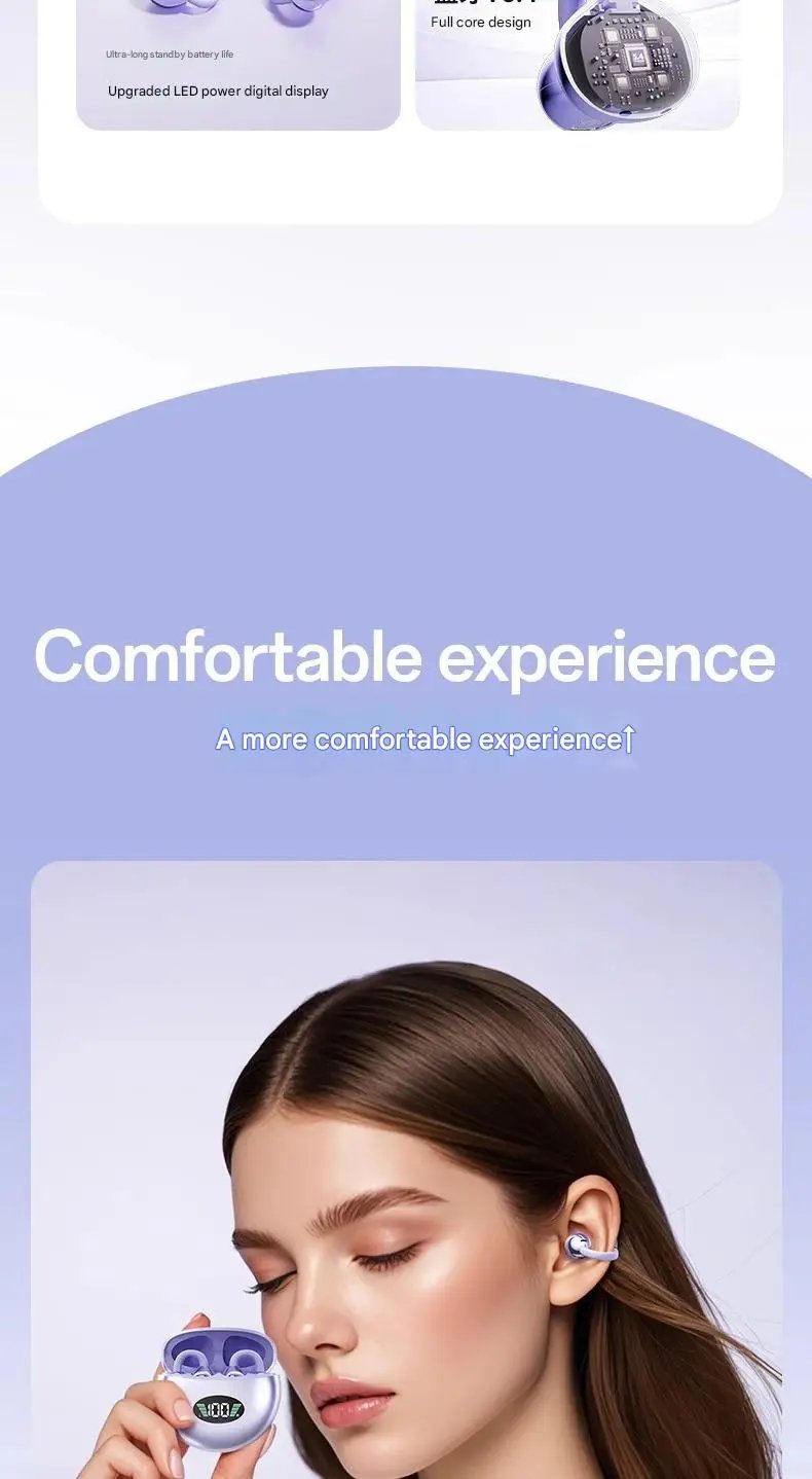 Original Xiaomi Open Ear Clip Earbuds ENC Wireless Bluetooth5.4 Headphone Noise Cancelling Earphone Q88 With Mic For Android iOS Original Xiaomi Open Ear Clip Earbuds ENC Wireless Bluetooth5.4 Headphone Noise Cancelling Earphone Q88 With Mic For Android iOS