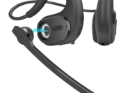 Open Ear Noise Cancelling Headset Wireless Bluetooth ENC Call Noise Elimination Computer Headphone Wireless with Boom Microphone