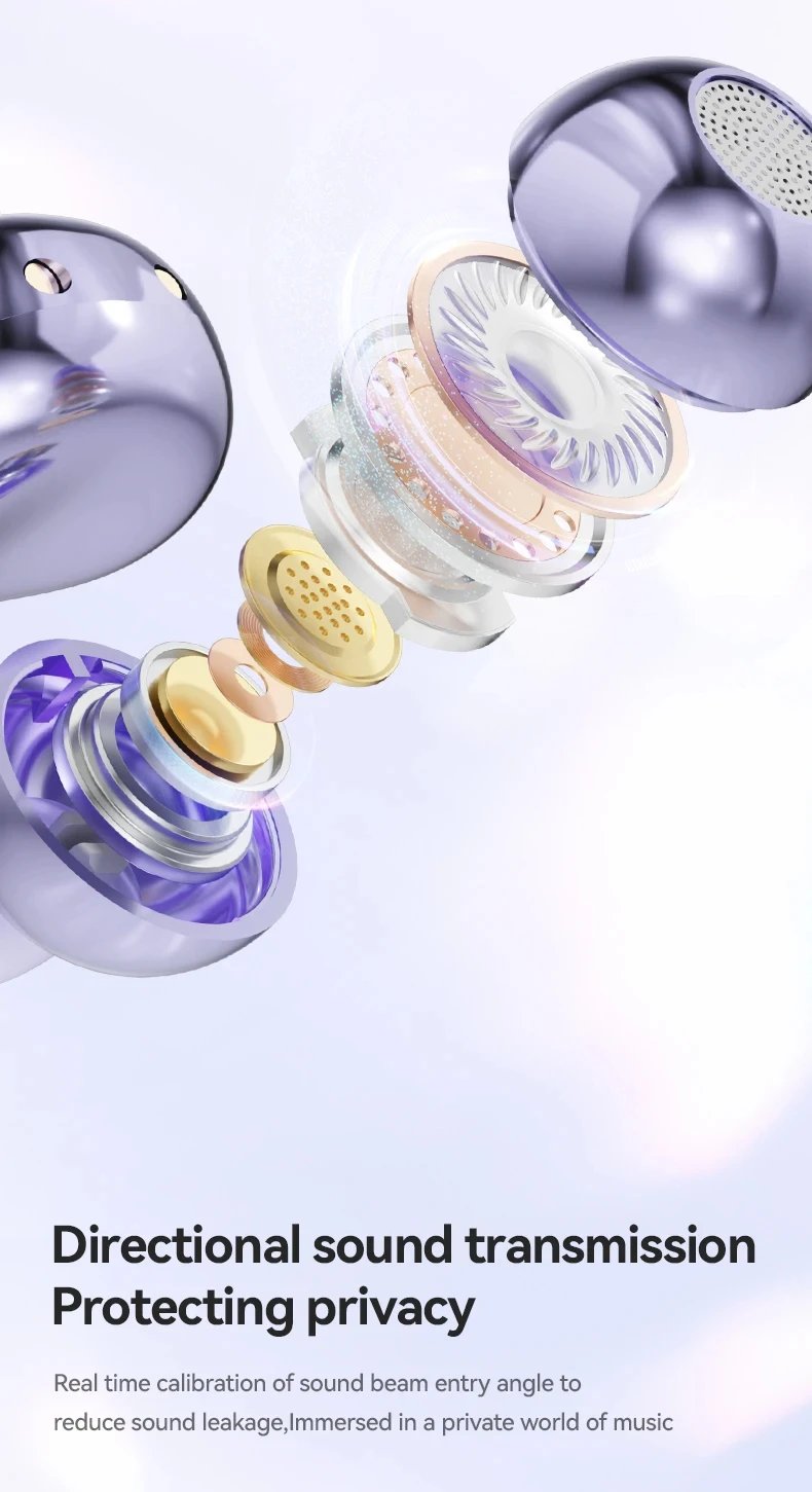 M79 Wireless Clip-On Earphones Bluetooth5.4 with Charging Case & LED Power Display Long Battery Life High-Quality Game Sports