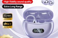 M79 Wireless Clip-On Earphones Bluetooth5.4 with Charging Case & LED Power Display Long Battery Life High-Quality Game Sports