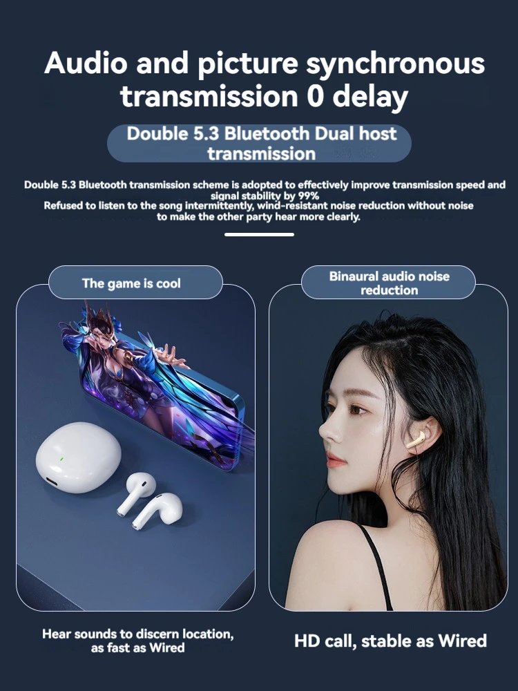 Original Xiaomi H7 TWS Earphone Bluetooth Headset HiFi Wireless Mic Noise Reduction Earbuds Waterproof Game Motion Headphone Original Xiaomi H7 TWS Earphone Bluetooth Headset HiFi Wireless Mic Noise Reduction Earbuds Waterproof Game Motion Headphone