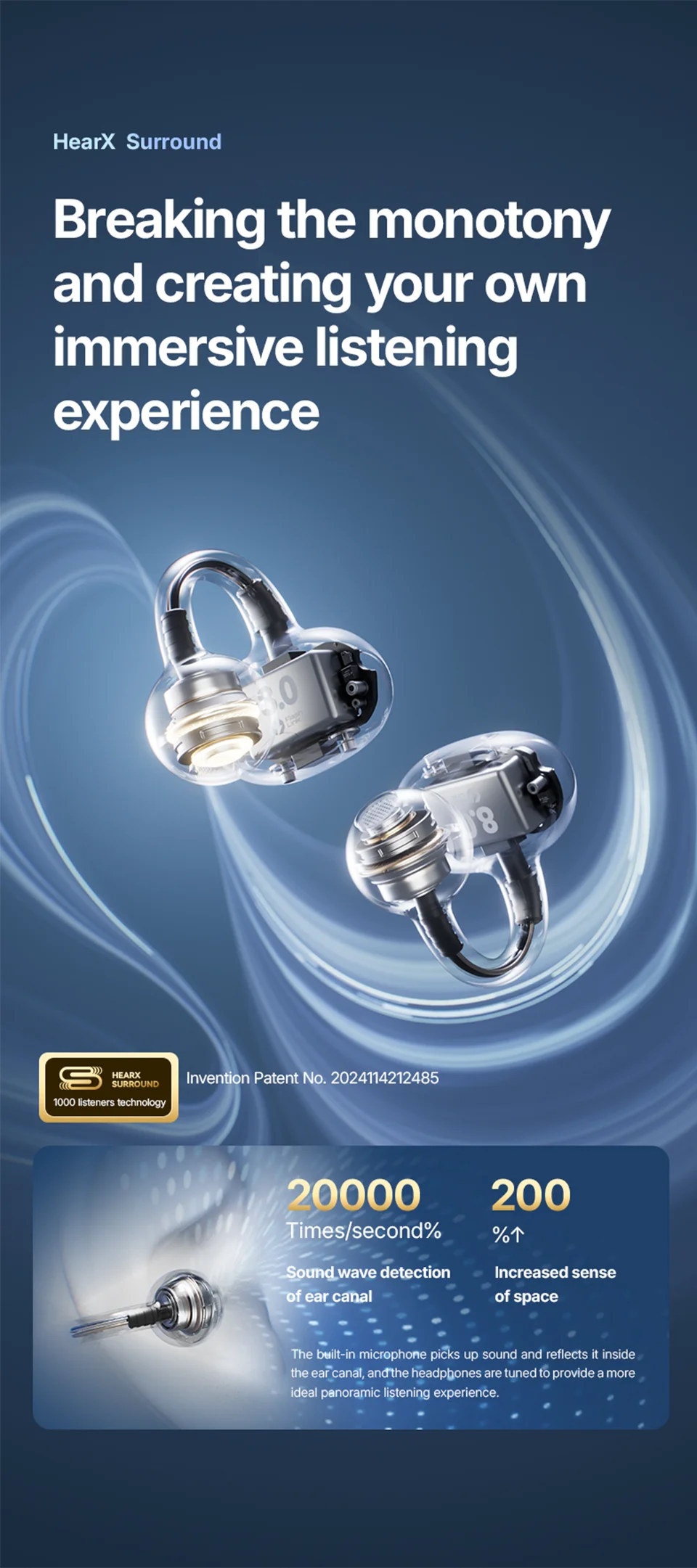 Sanag S8S AI Open Ear Clip on Headphones HiFi Lossless Sound Quality AI Translation Wireless Bluetooth Earphones Panoramic Sound