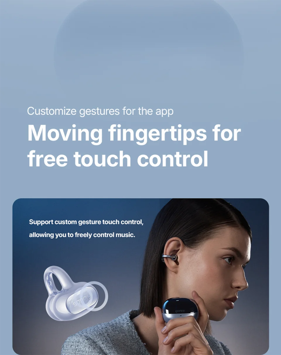 Sanag S8S AI Open Ear Clip on Headphones HiFi Lossless Sound Quality AI Translation Wireless Bluetooth Earphones Panoramic Sound