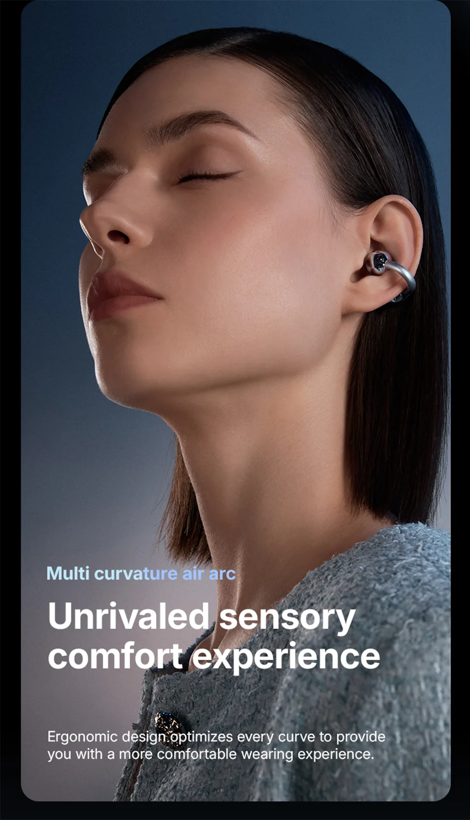 Sanag S8S AI Open Ear Clip on Headphones HiFi Lossless Sound Quality AI Translation Wireless Bluetooth Earphones Panoramic Sound