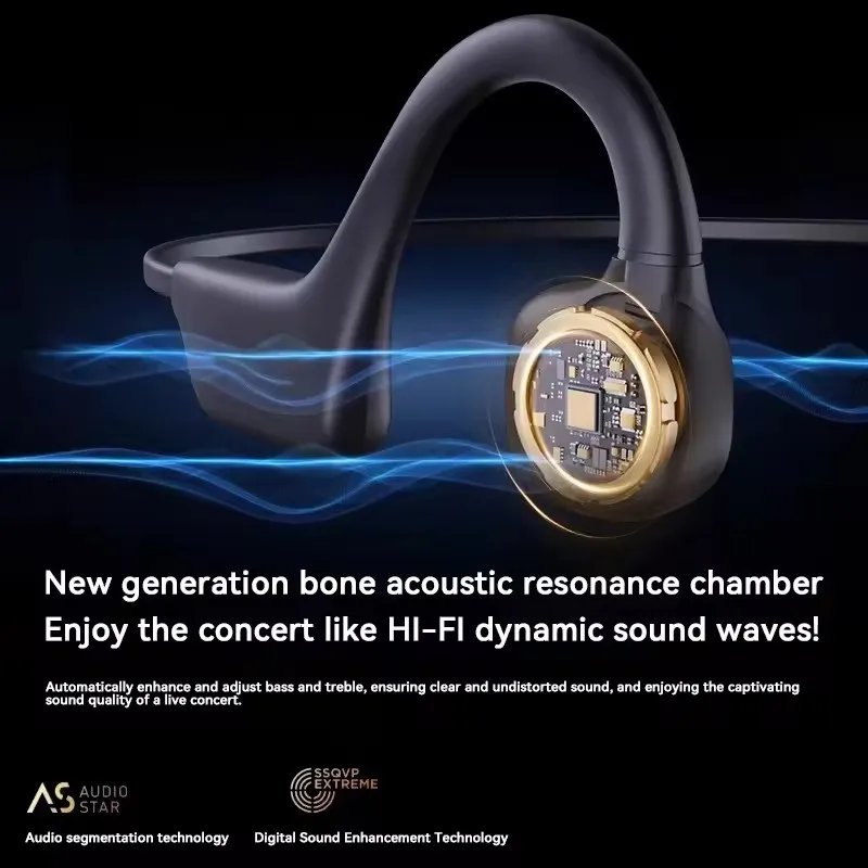 Xiaomi Bone Conduction Earphones Bluetooth 5.4 Wireless Headphones Sports Headset with HD Clear Mic for Workout Running Driving