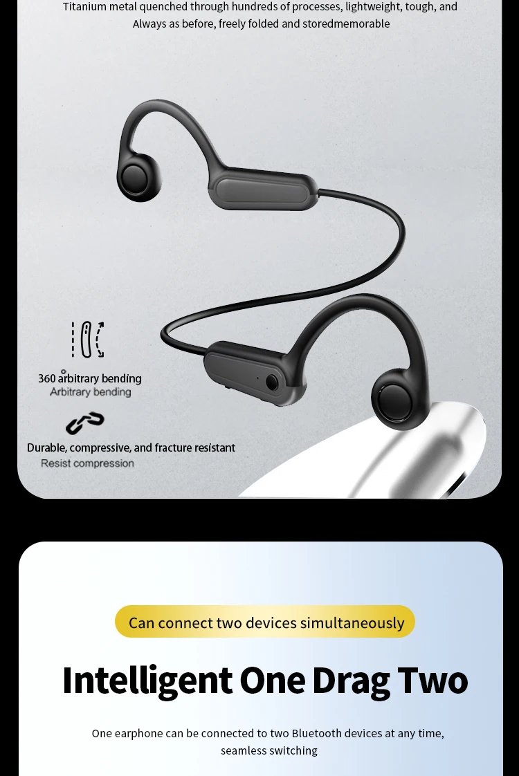 Xiaomi Mijia Real Bone Conduction Sport Headphone Wireless Earphone Bluetooth-Compatible Headset Hands-free with Mic for Running Xiaomi Mijia Real Bone Conduction Sport Headphone Wireless Earphone Bluetooth-Compatible Headset Hands-free with Mic for Running