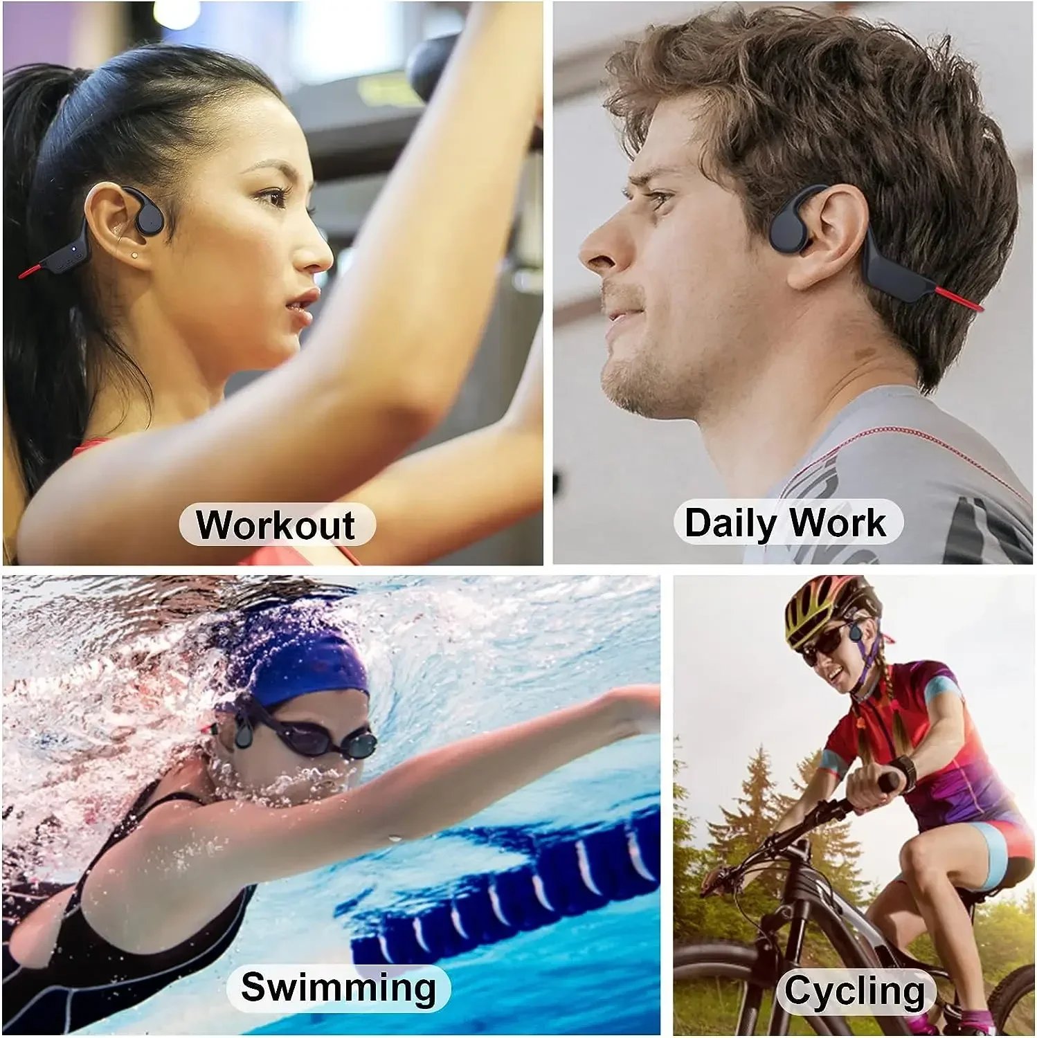 Wireless Earphone for shokz open Sports Bone Conduction Bluetooth IPX8 Waterproof Headphones With 32G RAM Mp3 Music Microphone - Image 6