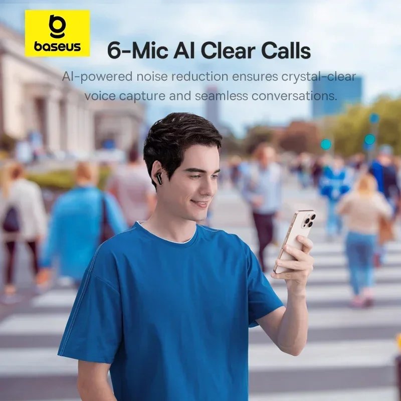 Baseus EP10 Pro ANC Earbuds Wireless Bluetooth 6.0 Earphones 50dB Realtime Adaptive Headphones 6 Mic Hi-Res LDAC IP55 Ear buds - Image 5