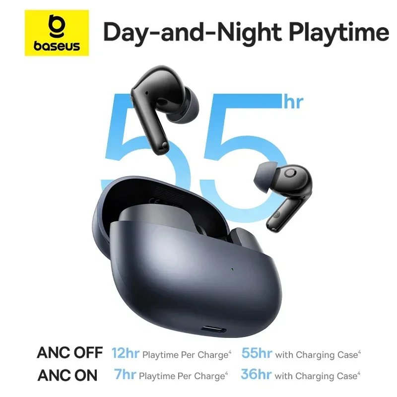 Baseus EP10 Pro ANC Earbuds Wireless Bluetooth 6.0 Earphones 50dB Realtime Adaptive Headphones 6 Mic Hi-Res LDAC IP55 Ear buds - Image 6