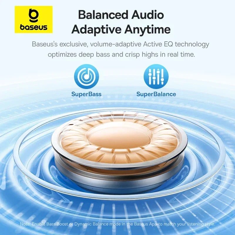 Baseus EP10 Pro ANC Earbuds Wireless Bluetooth 6.0 Earphones 50dB Realtime Adaptive Headphones 6 Mic Hi-Res LDAC IP55 Ear buds - Image 4