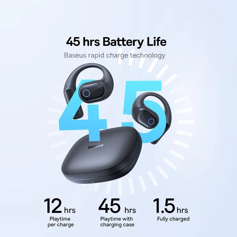 Baseus Eli 10i Fit Open-Ear Earphones Ear Hooks Wireless Bluetooth 5.4 Headphones IP54 Waterproof Air conduction Sports Earbuds - Image 5