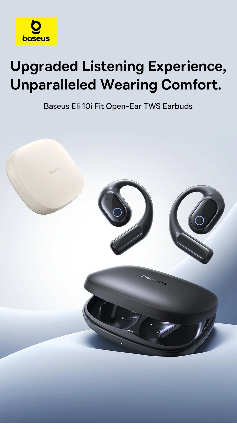 Baseus Eli 10i Fit Open-Ear Earphones Ear Hooks Wireless Bluetooth 5.4 Headphones IP54 Waterproof Air conduction Sports Earbuds Baseus Eli 10i Fit Open-Ear Earphones Ear Hooks Wireless Bluetooth 5.4 Headphones IP54 Waterproof Air conduction Sports Earbuds